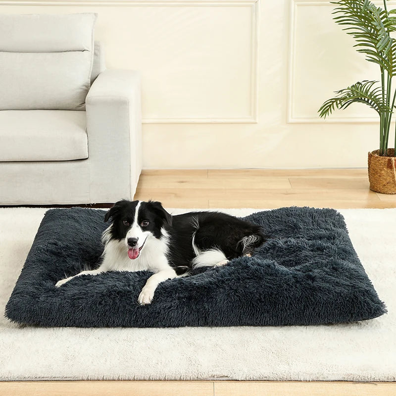 AURABASE - Long Plush Pet Bed, Soft Calming Mat for Dogs and Cats.