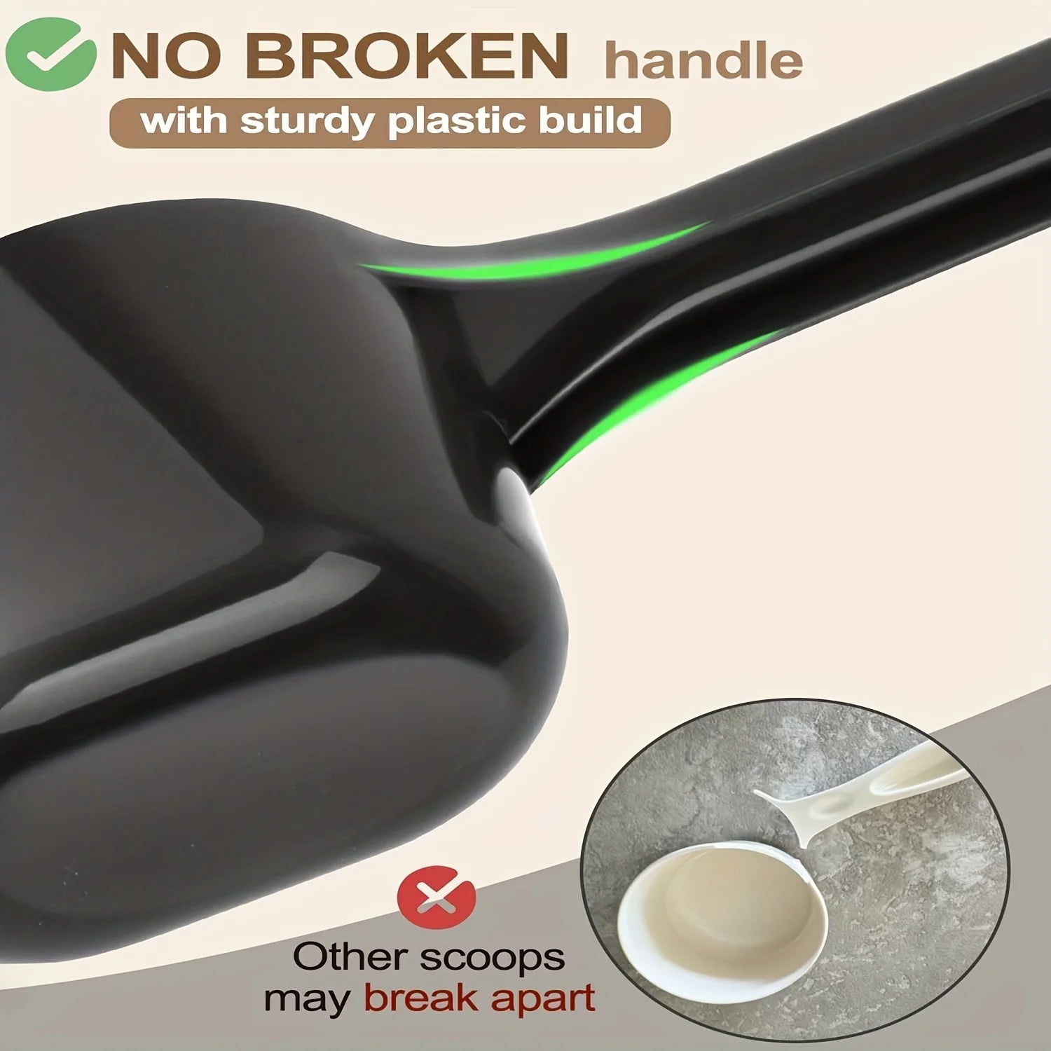 2-Pack Dog Food Scoop, Pet Food Scoop with Measurement Lines for 1/2 Cup and 1 Cup, Plastic Pet Food Scoop Suitable for Dogs