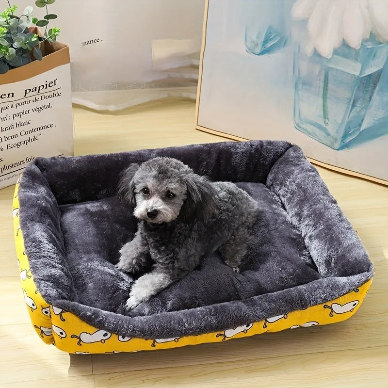 AURABASE - Cozy Winter Pet Bed for Small and Medium Dogs, Soft Sofa Mat and Cushion.