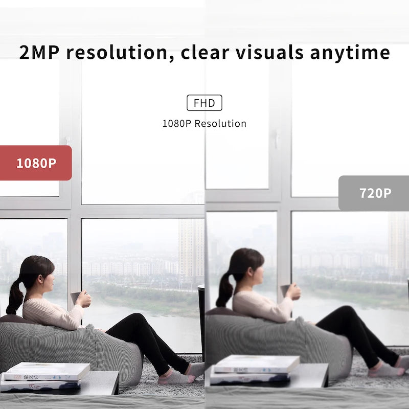 Aura Base 1080P Indoor Smart Security Camera with Pet Motion Detection.