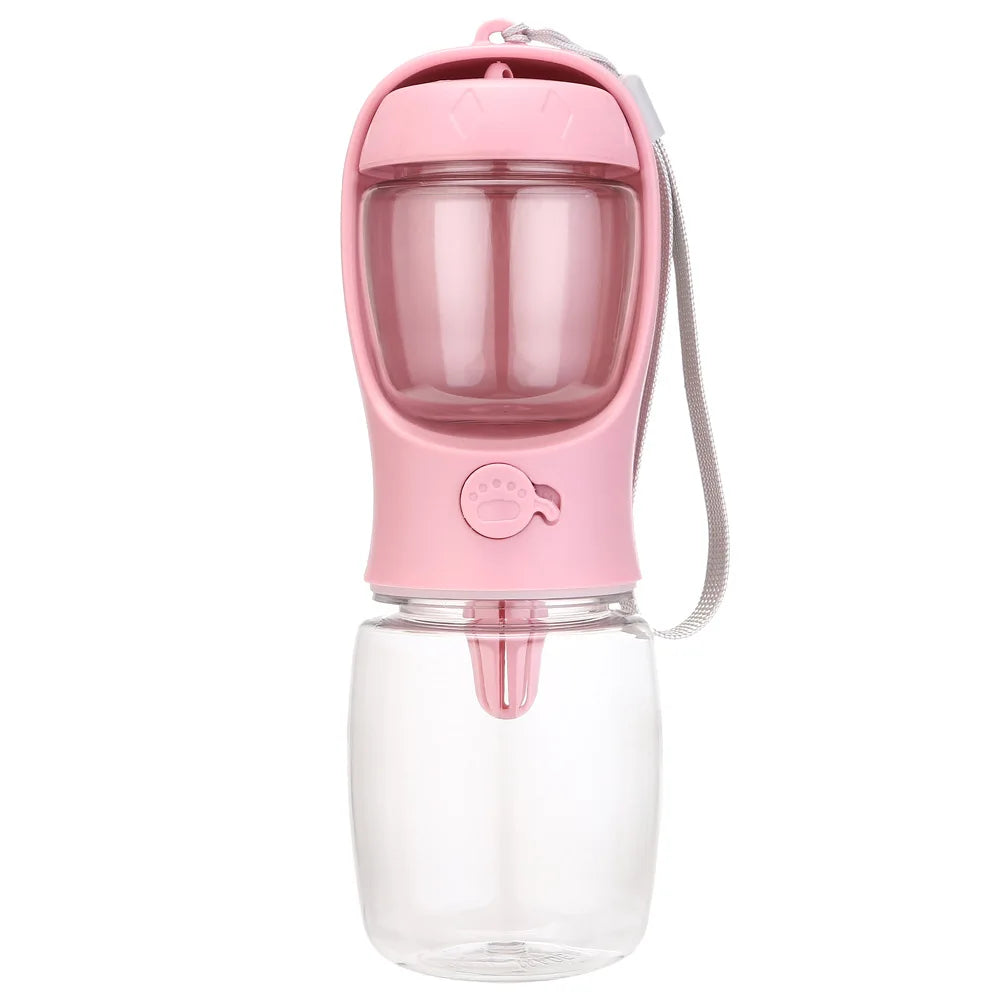 Pets Dog Water Bottle Portable Food Bottle with Food Dispenser Puppy