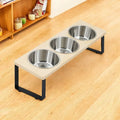 Elevated Cat Bowls with 3 Stainless Steel Bowls Cat Food Bowl for Small Cats
