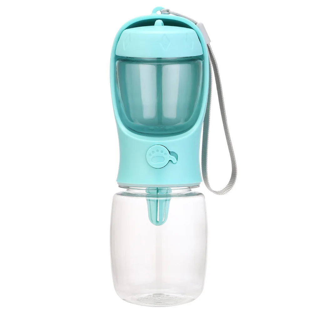 Pets Dog Water Bottle Portable Food Bottle with Food Dispenser Puppy