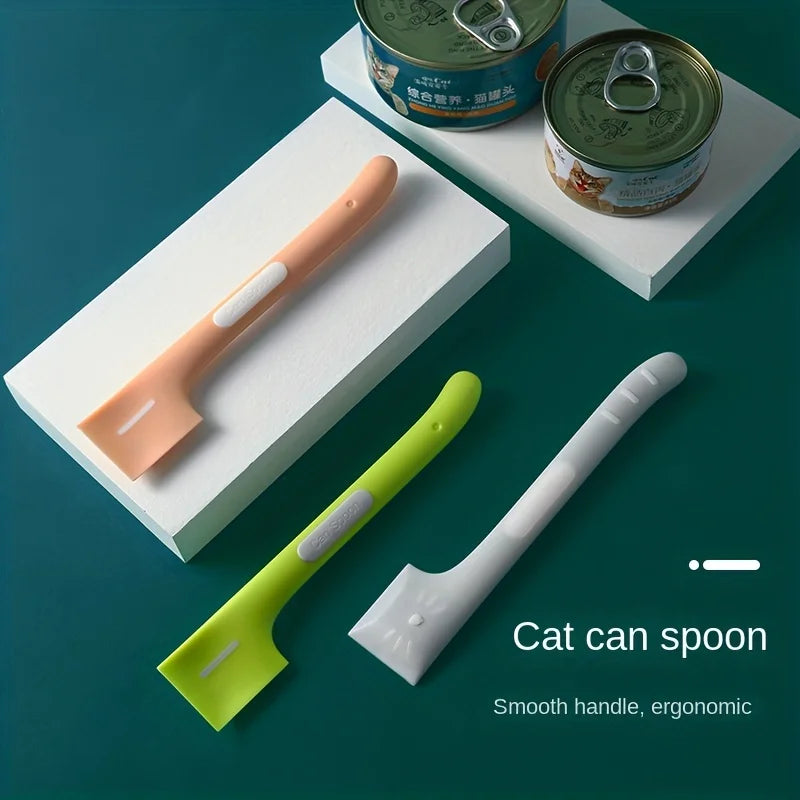 1 Piece of Cat Canned Spoon, Dog Wet Food, Pet Feeding Mixing, Long Handle Cat Spoon, Canned Opening, Pet Canned Spoon