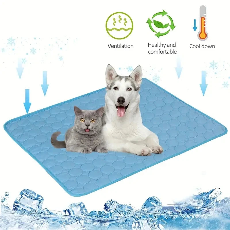 AURABASE - Extra Large Dog Cooling Mat, Summer Comfort Pet Bed for Large and Small Dogs.