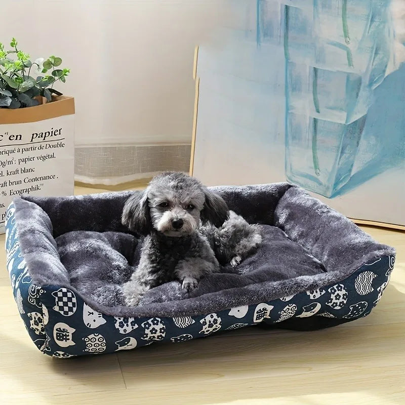 AURABASE - Cozy Winter Pet Bed for Small and Medium Dogs, Soft Sofa Mat and Cushion.