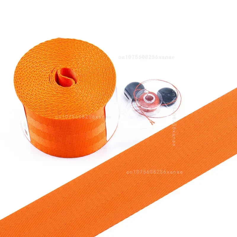 Universal Car Seat Belt DIY Lap-belt Car High-Strength Polyester Seat Safety Belts Multicolor Seat belt Car Accessories 1Set