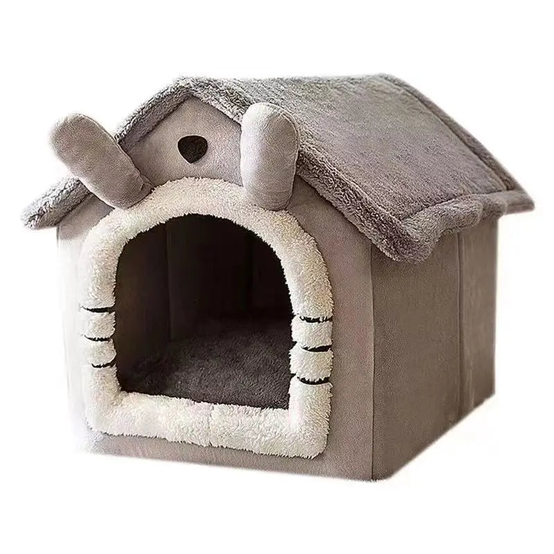 AURABASE - Indoor Warm Pet House and Kennel, Soft Dog Bed Tent with Washable Cushion.
