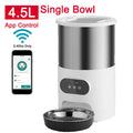 AURABASE - Smart App-Controlled Automatic Cat Feeder, Stainless Steel Double Meal Pet Feeder with Remote Feeding.