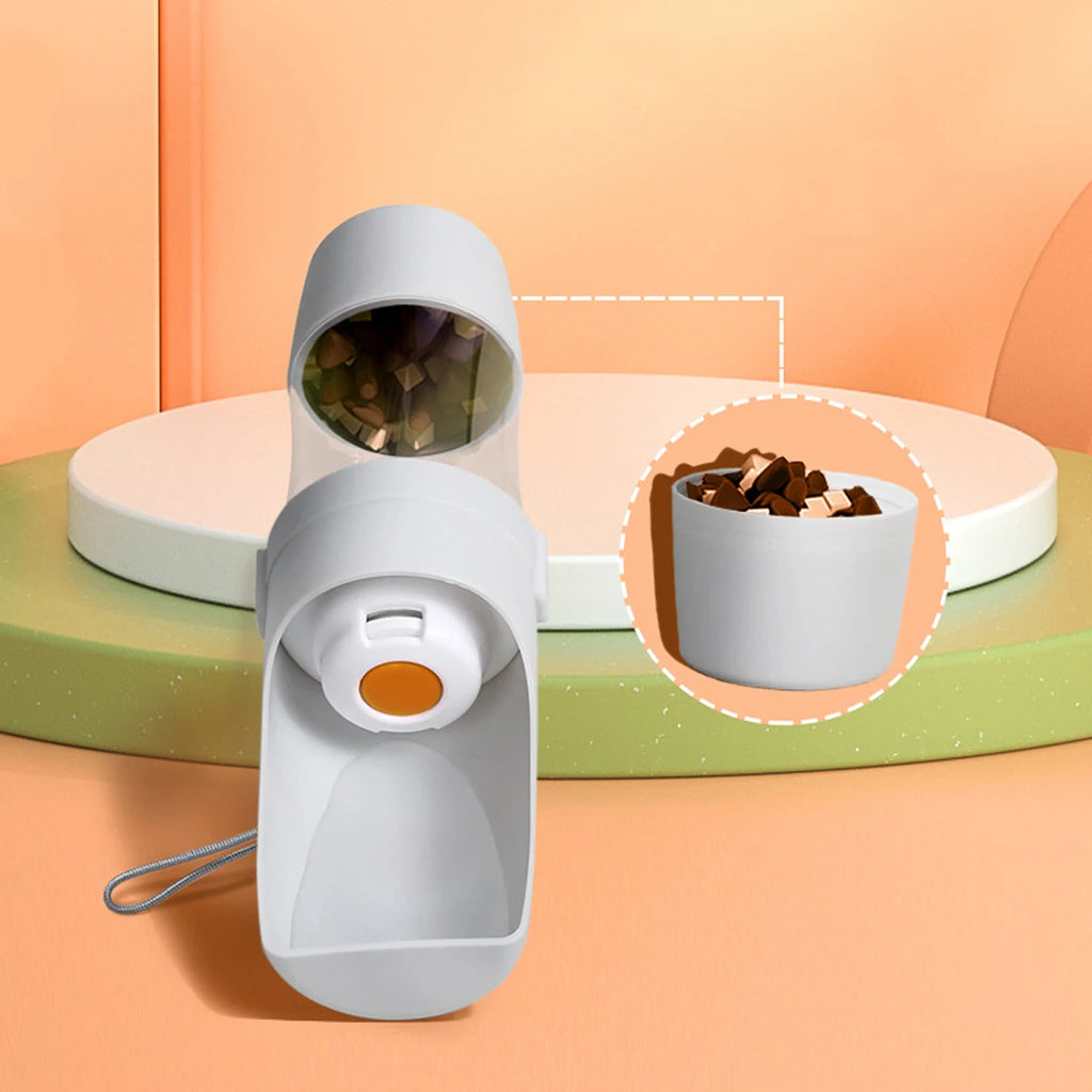 Portable Dog Cat Water Bottle with Storage Food and Water