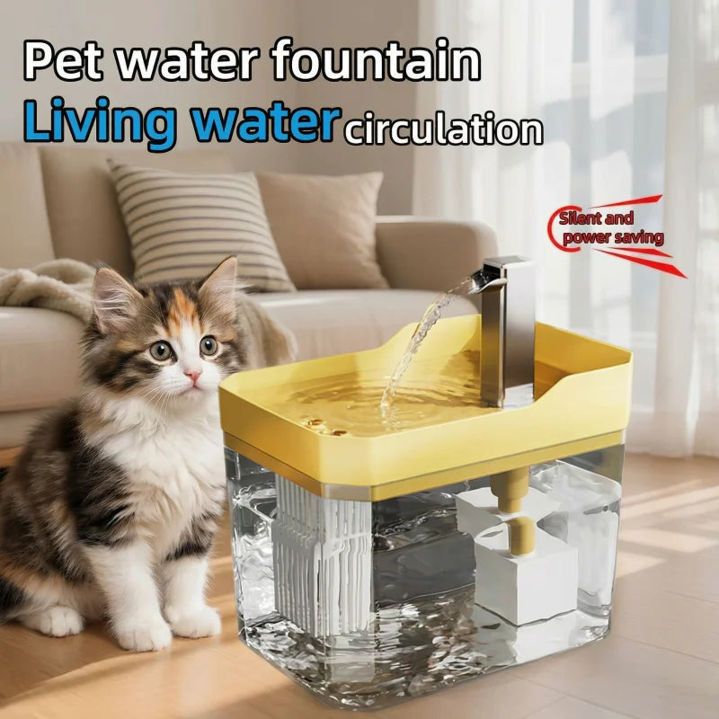 2026 New 1.5L Cat Automatic Water Dispenser Drinking circulating filters flowing water intelligent pet automatic water dispenser