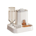 AURABASE - Automatic Cat and Dog Water Dispenser with Integrated Food Basin, Gravity Pet Feeder One-Piece Design, No Batteries Needed.