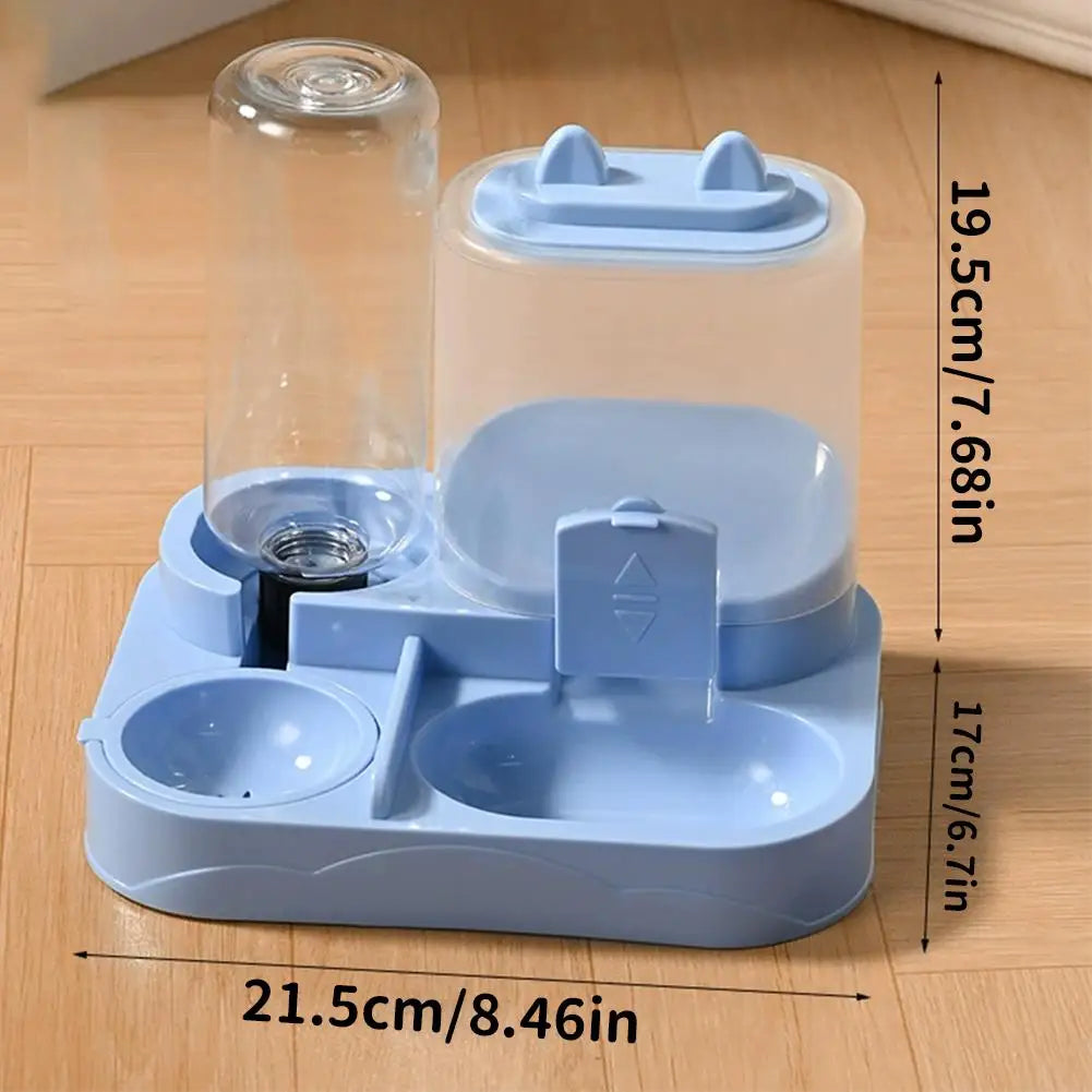 AURABASE - All-in-One Automatic Pet Feeder and Waterer, Large Capacity Food Storage Dispenser for Cats and Dogs.
