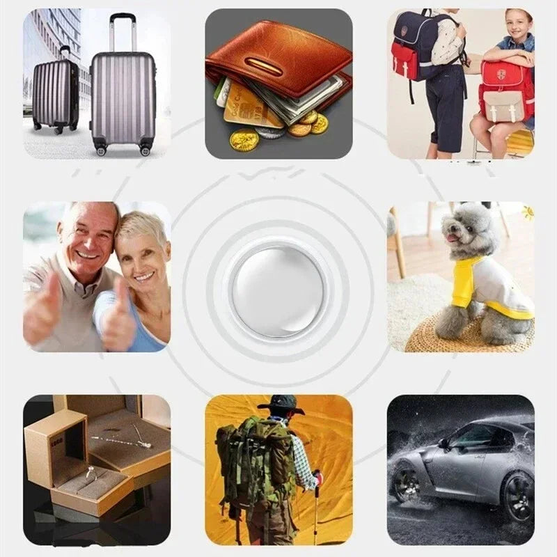 Lenovo GPS AntiLost Device Mini Bluetooth 5.0 Tracker Round Pet Kids Bag Wallet Tracking Finder Locator Air Tag Smart Home