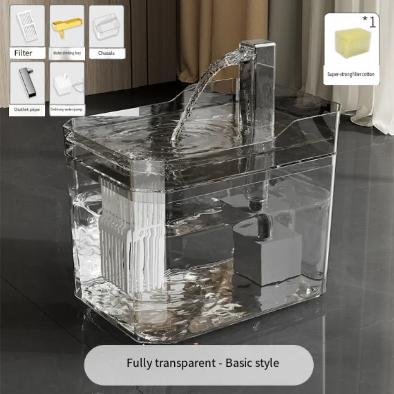 2026 New 1.5L Cat Automatic Water Dispenser Drinking circulating filters flowing water intelligent pet automatic water dispenser