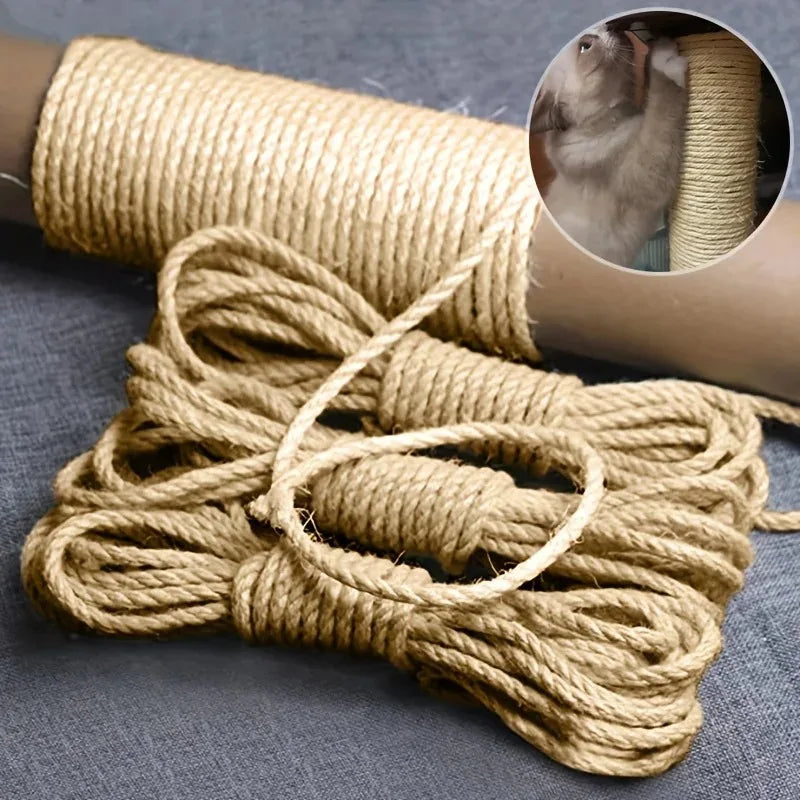 20/50M Natural Sisal Rope Cat Scratcher Rope Tree Scratching DIY Toy Paw Claw Furniture Protector Scratching Post