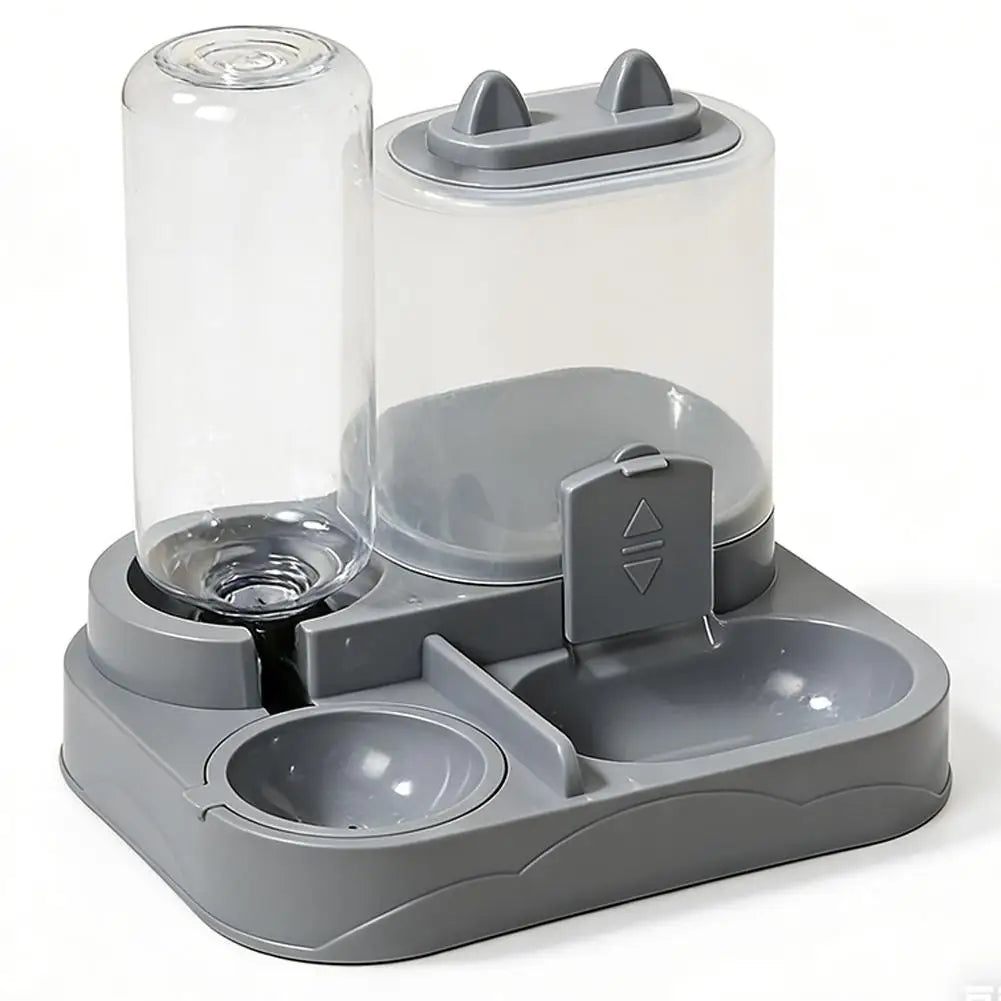 AURABASE - All-in-One Automatic Pet Feeder and Waterer, Large Capacity Food Storage Dispenser for Cats and Dogs.