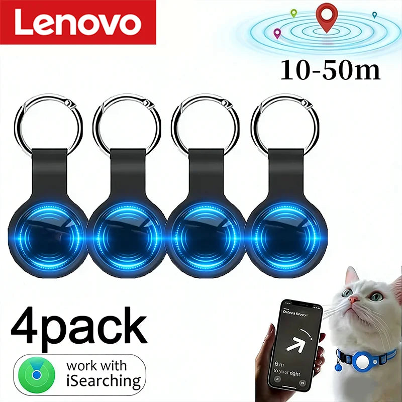 Lenovo GPS AntiLost Device Mini Bluetooth 5.0 Tracker Round Pet Kids Bag Wallet Tracking Finder Locator Air Tag Smart Home