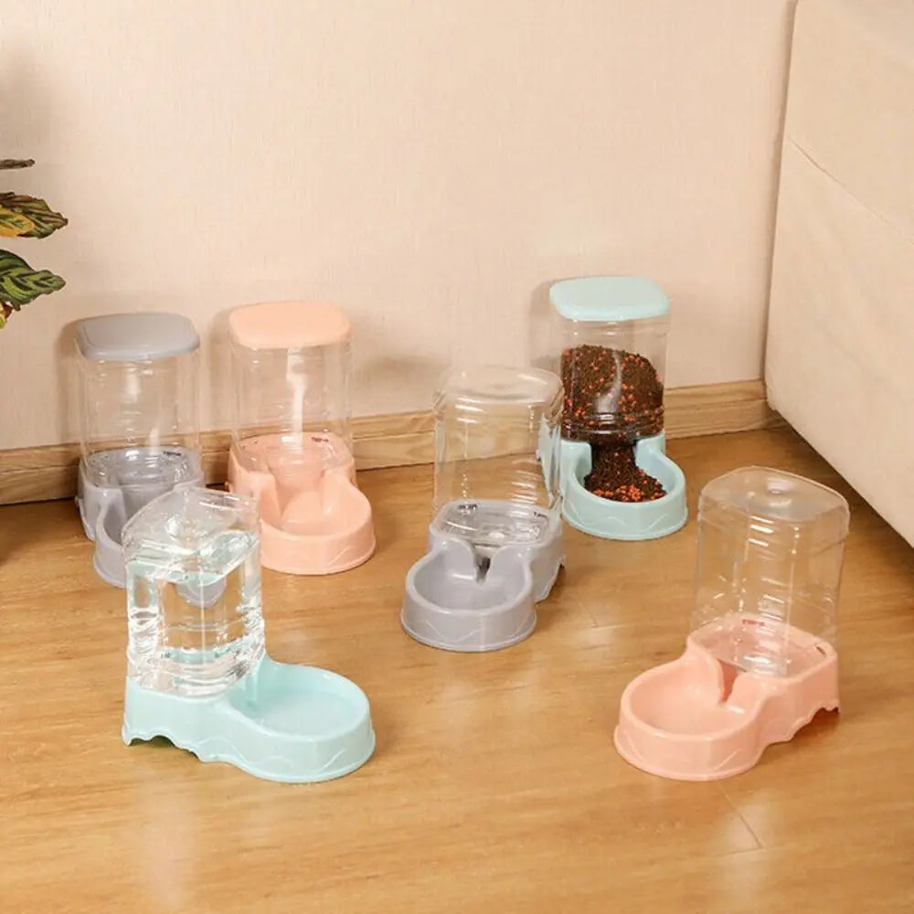 AURABASE - Automatic Pet Feeder and Water Fountain, Large Capacity Food Dispenser and Drink Bowl for Cats and Dogs.