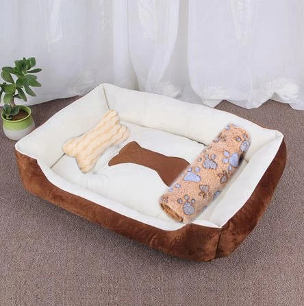 Aura Base - Candy-Colored Warm Pet Kennel, Square Nest Bed for Small and Medium Dogs.