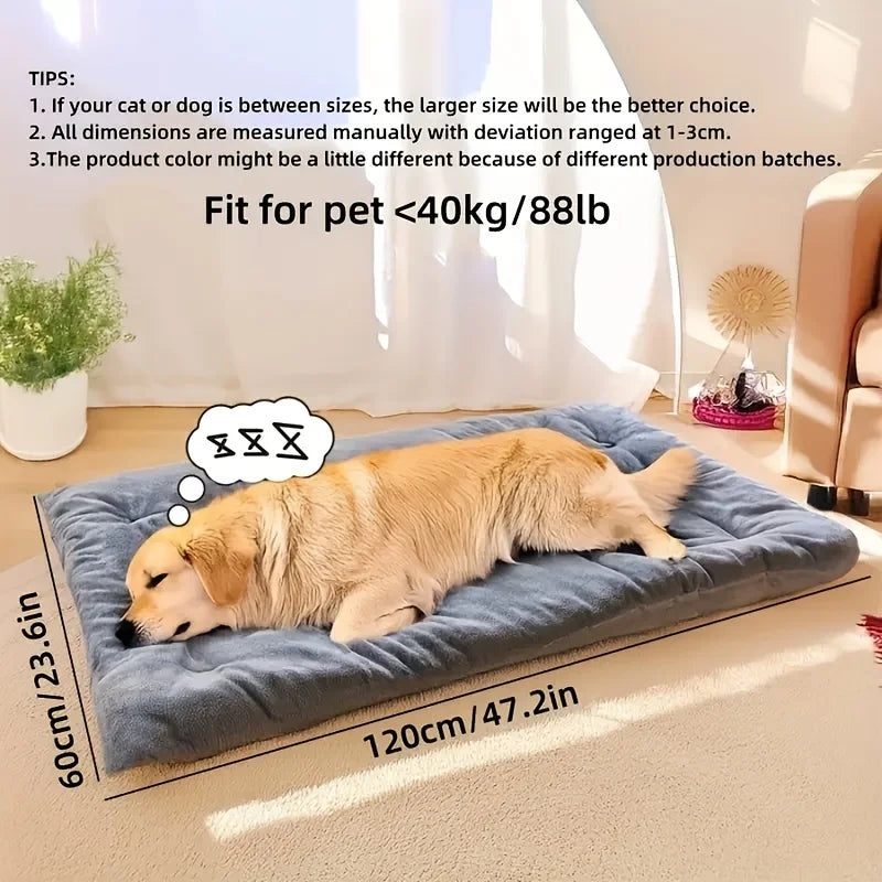 AURABASE - Extra Large Plush Dog Bed, Thickened Super Soft Pet Sofa Mat and Crate Mat"।