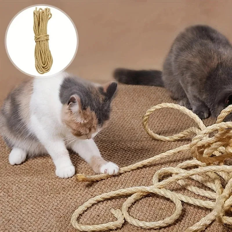 20/50M Natural Sisal Rope Cat Scratcher Rope Tree Scratching DIY Toy Paw Claw Furniture Protector Scratching Post
