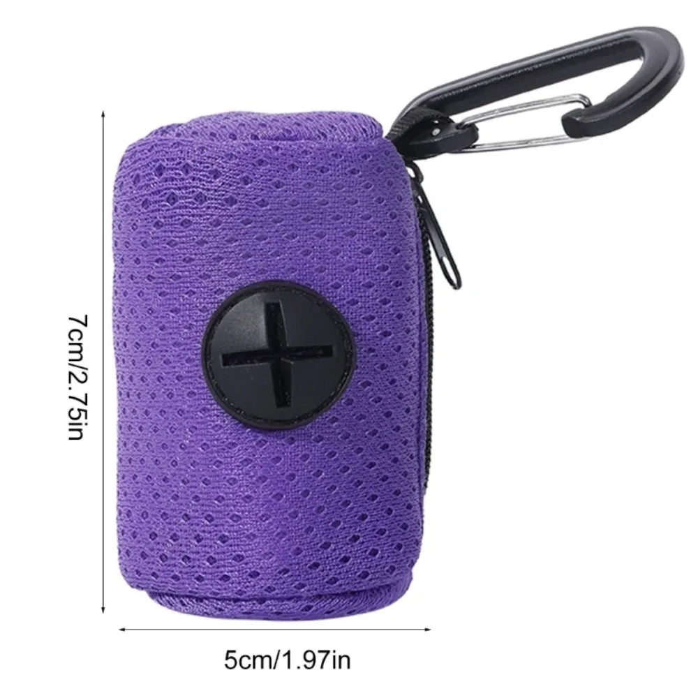 Dog Poop Bag Holder Portable Pet Waste Bag Dispenser Leash Attachment for Outdoor Walking