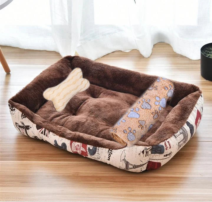 Aura Base - Candy-Colored Warm Pet Kennel, Square Nest Bed for Small and Medium Dogs.