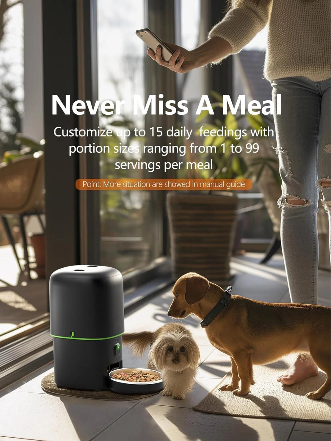 AURABASE - Smart Automatic Cat Feeder with Camera and Wi-Fi, Tuya App Controlled Pet Food Dispenser."
