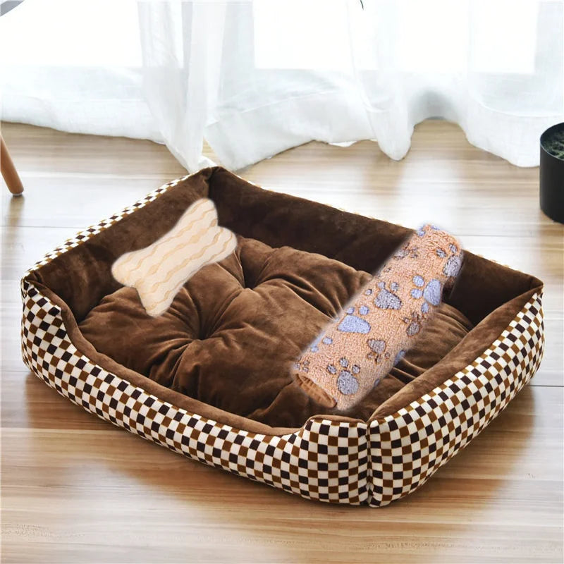Aura Base - Candy-Colored Warm Pet Kennel, Square Nest Bed for Small and Medium Dogs.