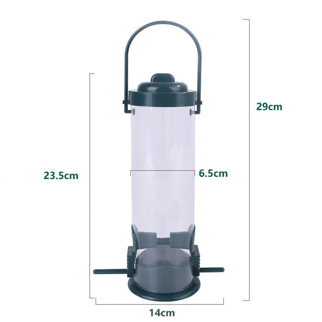 AURABASE - Outdoor Hanging Wild Bird Feeder, Wild Bird Seed Dispenser with Multiple Feeding Ports, Durable Bird Supplies.