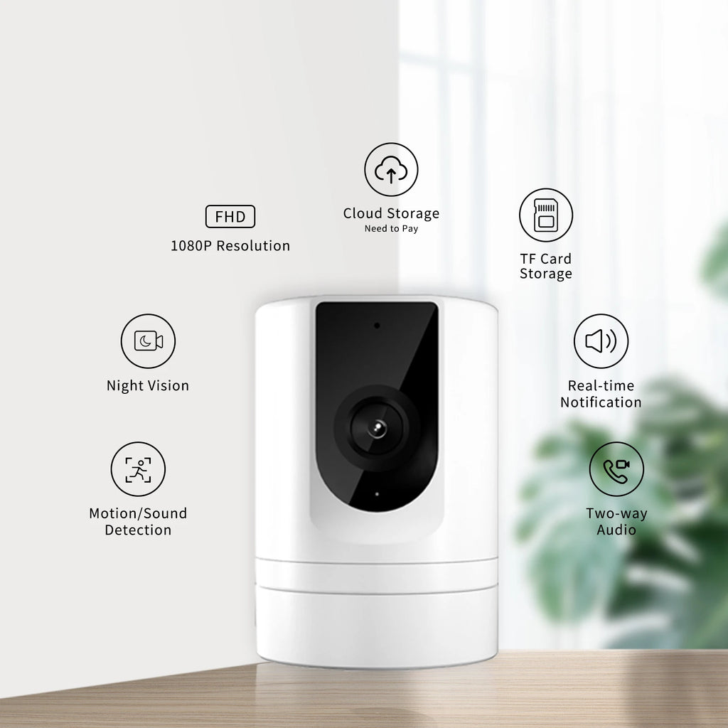 Aura Base 1080P Indoor Smart Security Camera with Pet Motion Detection.