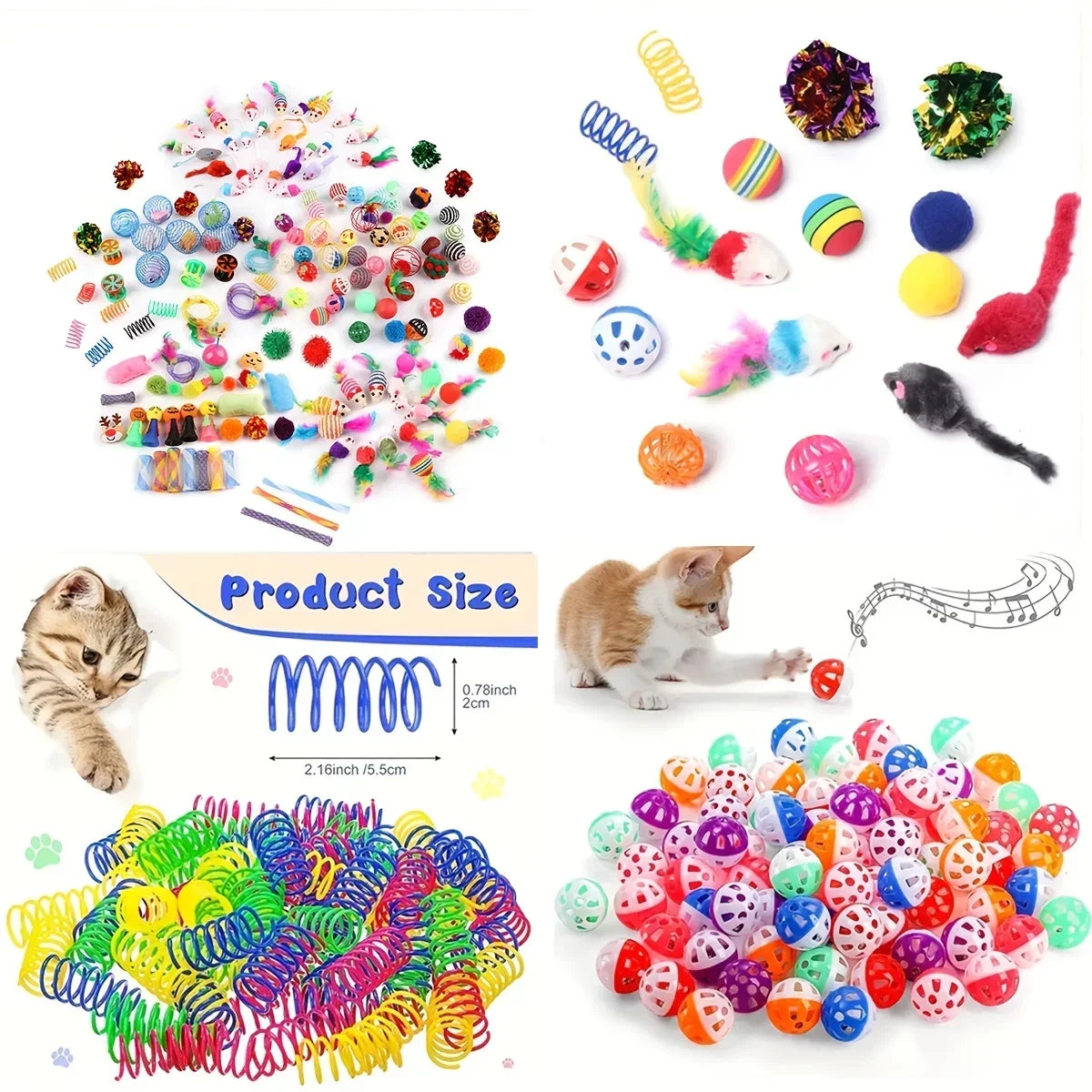 56pcs/28pcs/14pcs Cat Toys Mixed Cats To Play