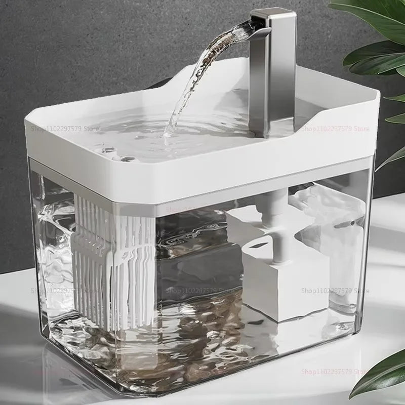 2026 New 1.5L Cat Automatic Water Dispenser Drinking circulating filters flowing water intelligent pet automatic water dispenser