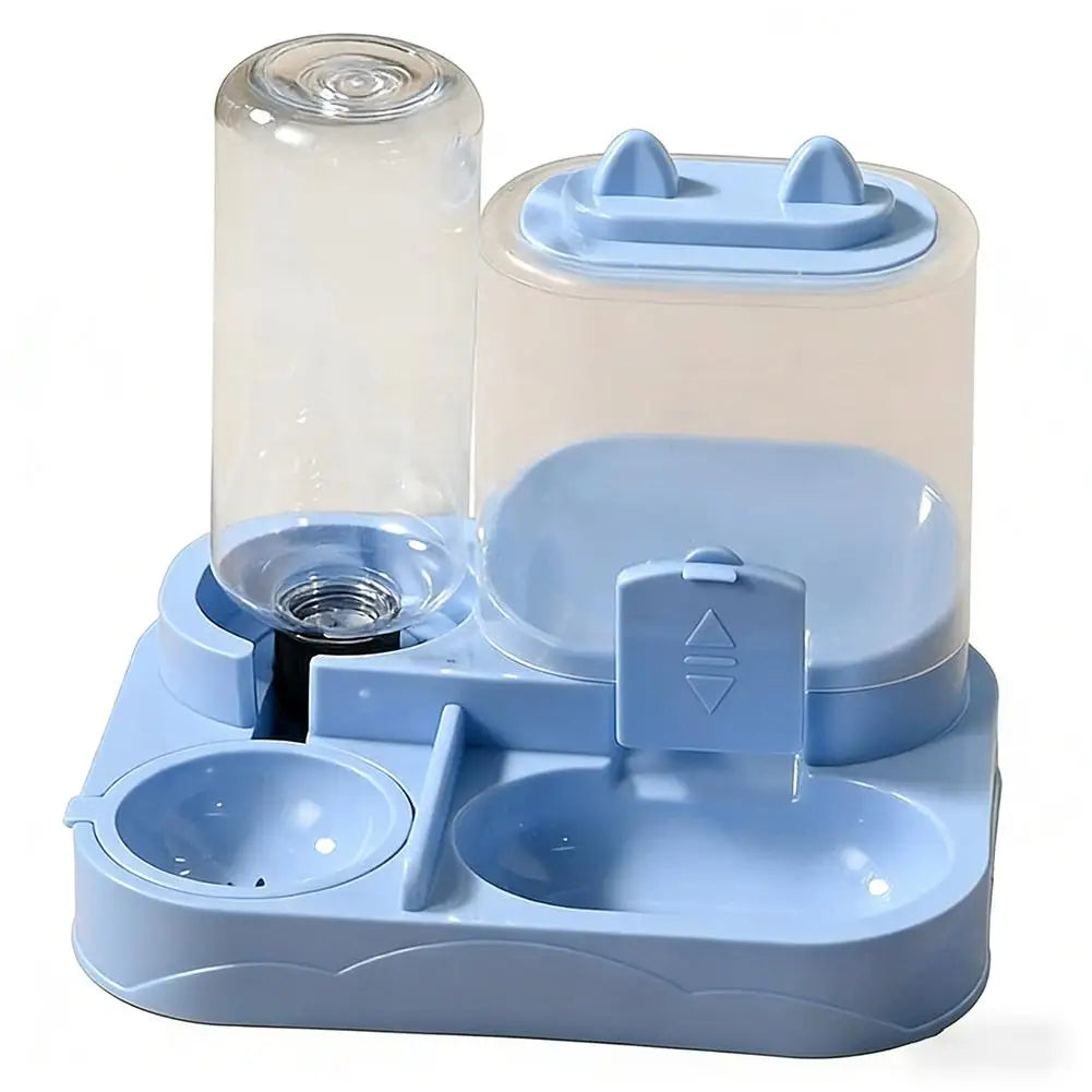 AURABASE - All-in-One Automatic Pet Feeder and Waterer, Large Capacity Food Storage Dispenser for Cats and Dogs.