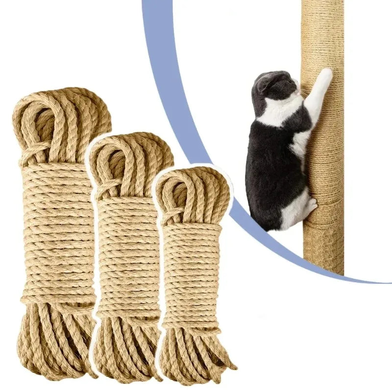 20/50M Natural Sisal Rope Cat Scratcher Rope Tree Scratching DIY Toy Paw Claw Furniture Protector Scratching Post