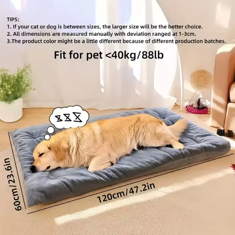 AURABASE - Extra Large Plush Dog Bed, Super Soft Pet Sofa and Crate Mat (120*60cm).