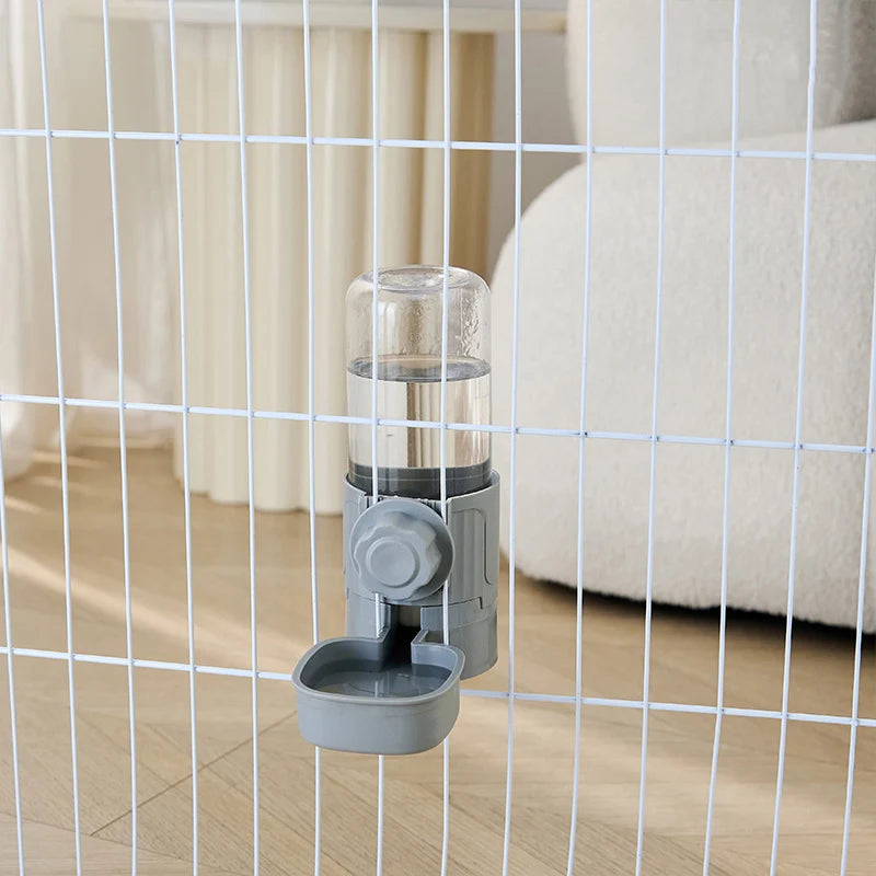 AURABASE - Hanging Automatic Pet Feeder and Water Dispenser, Gravity Auto Feeder and Waterer Set with Container Bowl for Cages.
