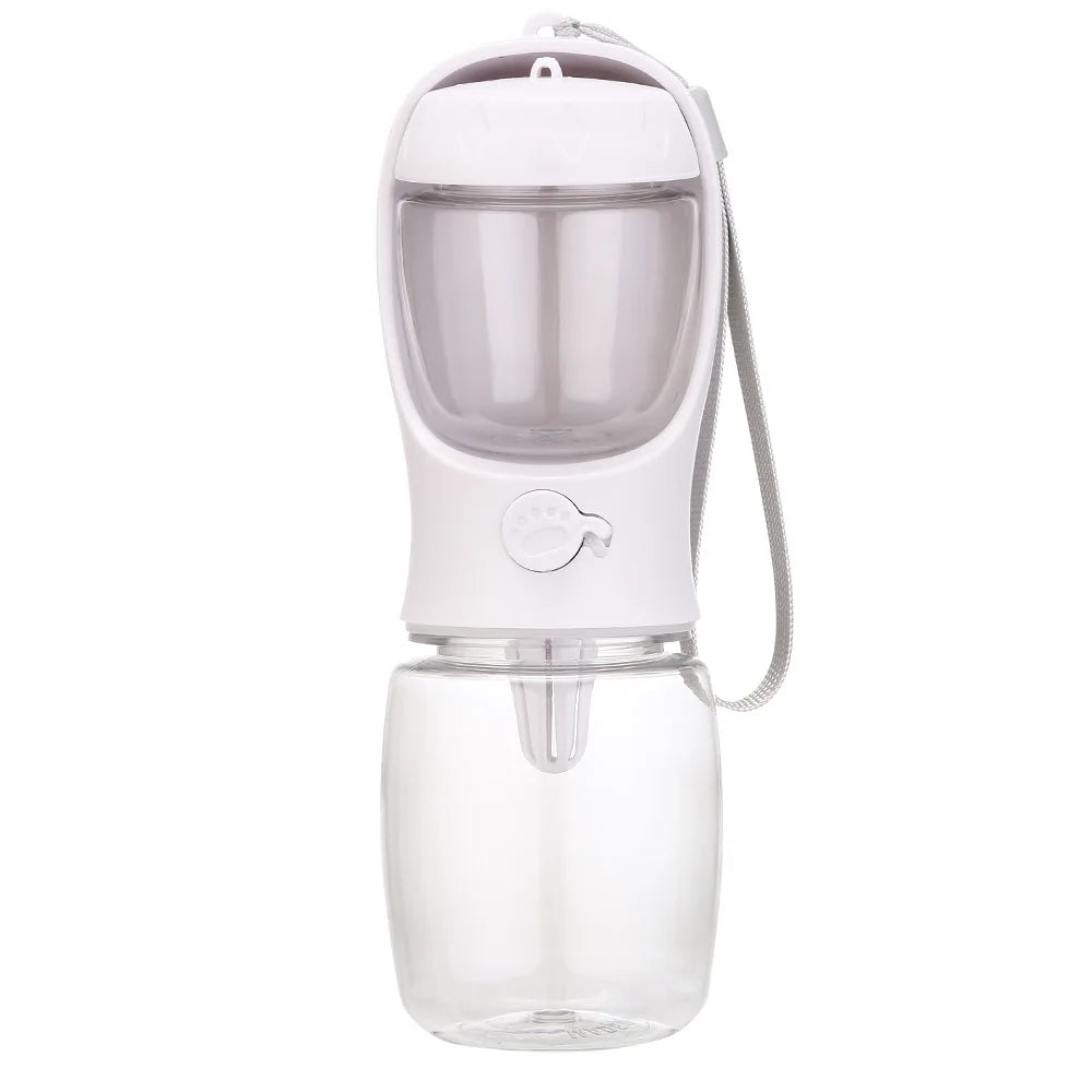 Pets Dog Water Bottle Portable Food Bottle with Food Dispenser Puppy
