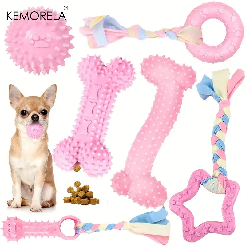 6 PCS Dog Chew Toys Soft Set For Small Medium Dogs Pet Gifts