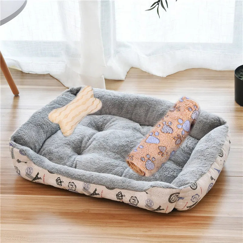 Aura Base - Candy-Colored Warm Pet Kennel, Square Nest Bed for Small and Medium Dogs.