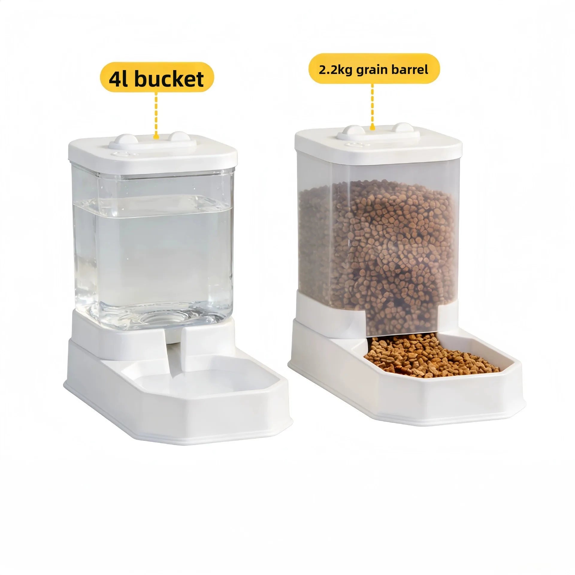 Aura Base 4L Automatic Cat Feeder & Waterer Set for Cats and Dogs.