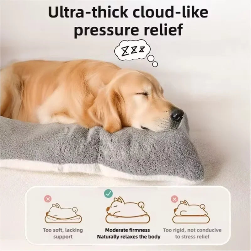 AURABASE - Extra Large Plush Dog Bed, Super Soft Pet Sofa and Crate Mat (120*60cm).