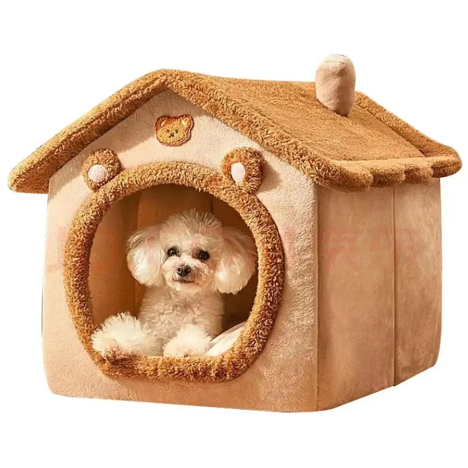 AURABASE - Indoor Warm Pet House and Kennel, Soft Dog Bed Tent with Washable Cushion.