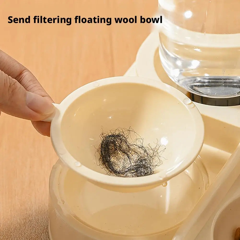 AURABASE - All-in-One Automatic Pet Feeder and Waterer, Large Capacity Food Storage Dispenser for Cats and Dogs.