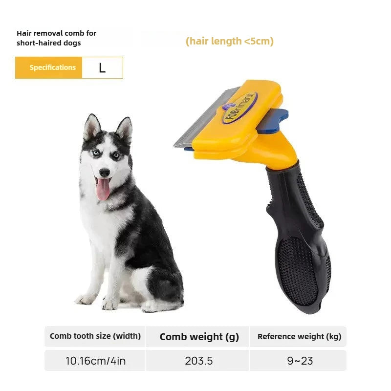 Pet Grooming Brush Deshedding Brush Removes Loose Hair Tangles Cat Comb Shedding Rake Pet Hair Remover Brush for Dogs Cats