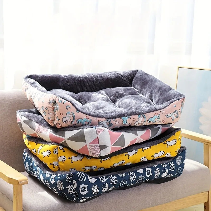 AURABASE - Cozy Winter Pet Bed for Small and Medium Dogs, Soft Sofa Mat and Cushion.