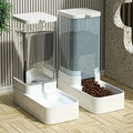 AURABASE - 2-in-1 Pet Gravity Feeder and Water Dispenser Set, Automatic Feeding and Drinking Station for Cats and Dogs.