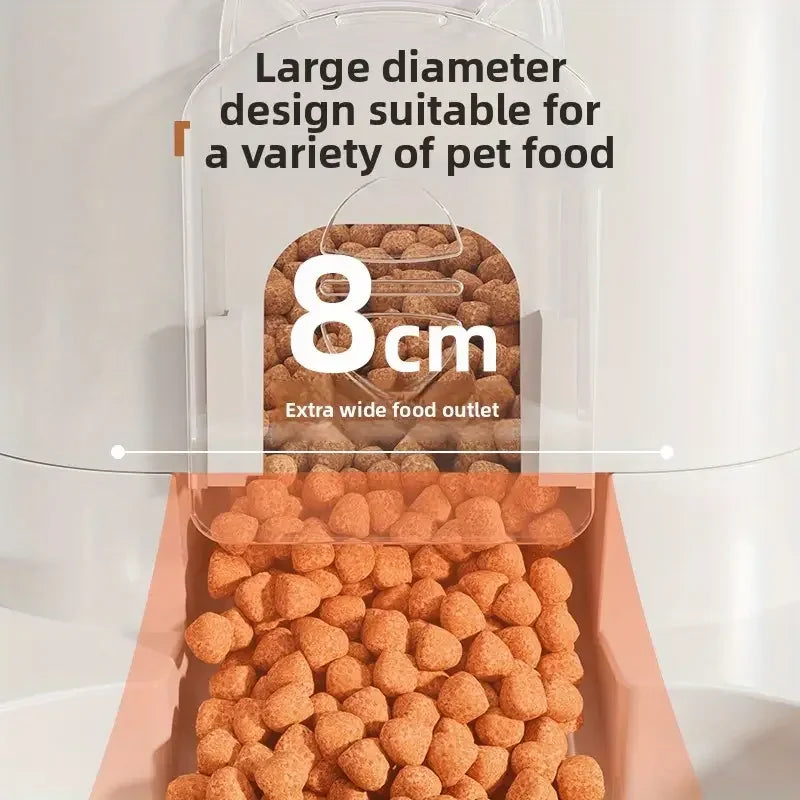 AURABASE - Automatic Cat and Dog Water Dispenser with Integrated Food Basin, Gravity Pet Feeder One-Piece Design, No Batteries Needed.