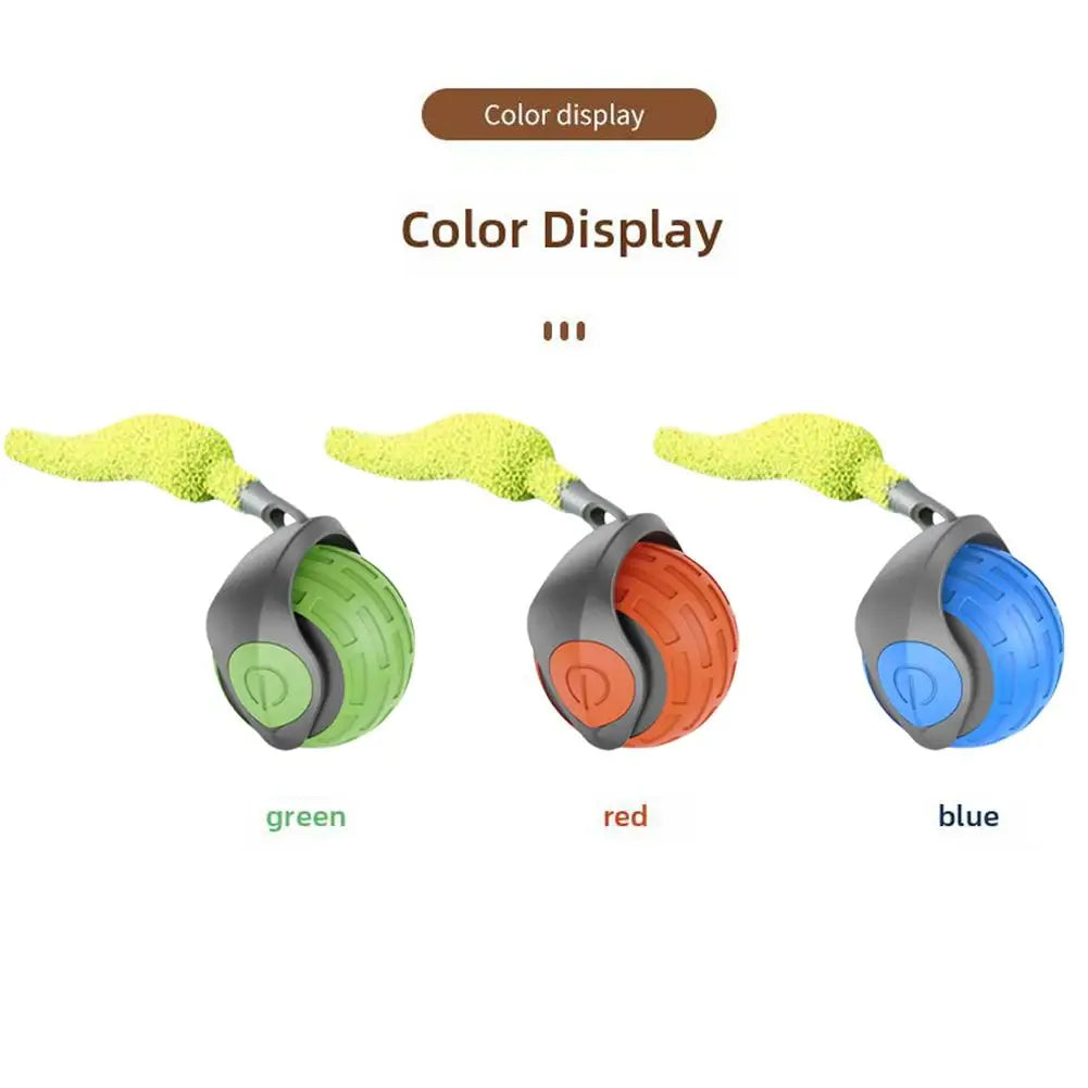 Speedy Tail  Cat Toy Interactive Cat Toys Ball with Tail Auto Smart Rolling Ball Toys for Cat Pet Training Imitate Mouse